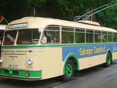 Historischer Obus Nr. 1 aus Solingen